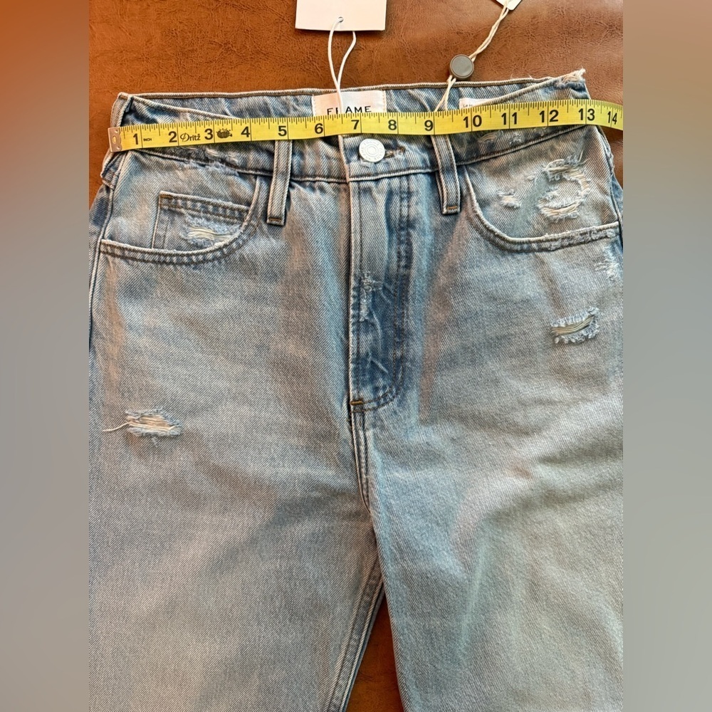 FRAME Le High n Tight Cropped Distressed Bootcut Jeans NWT Size 25 | $448 Retail - Picture 8 of 9